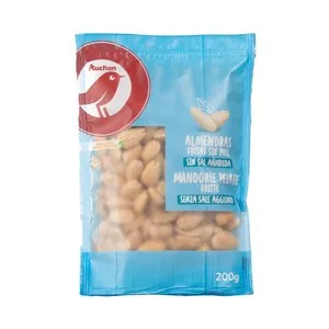 Producto Alcampo Almendras sin Piel Fritas, sin Sal Añadida 200 G.