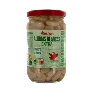 Producto Alcampo Alubias Blancas (judias) Extra, Ya Cocidas Bote 210 G.