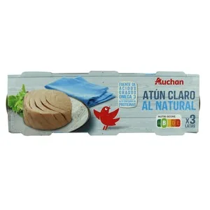 Producto Alcampo Atún Claro al Natural Pack 3 Latas de 56 G. 168 G