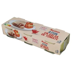 Producto Alcampo Atún en Tomate Lata de 52 G. Pack de 3 Uds. 156 G