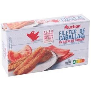 Producto Alcampo Caballa del Sur en Tomate en Filetes Lata de 65 G.