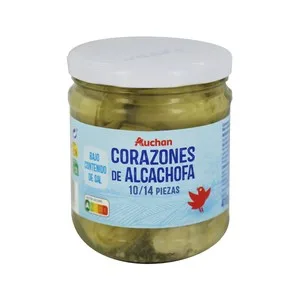 Producto Alcampo Corazones de Alcachofa 10/14 bajo en Sal Frasco de 245 G.