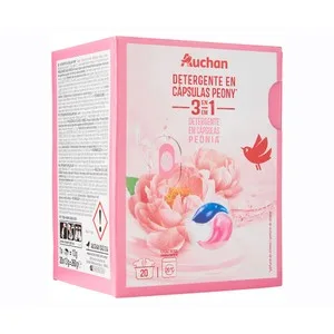 Producto Alcampo Detergente en Cápsulas para Máquina 3 en 1 Floral 20 Ds. 20 UD