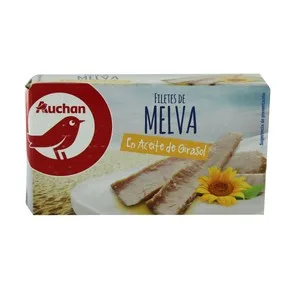Producto Alcampo Filetes de Melva en Aceite de Girasol Lata de 85 G.