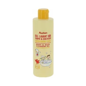 Producto Alcampo Gel y Champú Infantil para Cuerpo y Cabello con Aroma a Plátano y Fresa 250 Ml.
