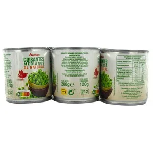 Producto Alcampo Guisantes Medianos al Natural 3 Uds. 120 G. 360 G