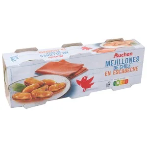 Sálvora Mejillones Escabeche Lata de 80 G. Pack de 3 Uds. 129 G