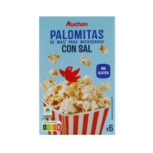 Producto Alcampo Palomitas de Maíz para Microondas con Sal 6 Uds. X 90 G. 540 G