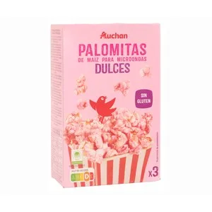 Producto Alcampo Palomitas Dulces de Maíz, para Microondas 3 X 100 G. 300 G