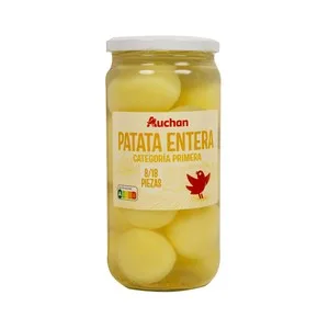 Producto Alcampo Patatas Enteras al Natural Frasco de 400 G.