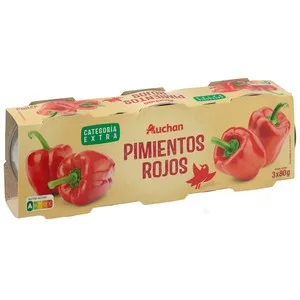 Producto Alcampo Pimientos Rojos de Categoría Extra Pack 3 Uds. X 60 G 180 G