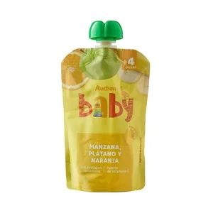 Producto Alcampo Pouch de Manzana, Plátano y Naranja Baby 120gr. 120 G