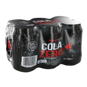 Producto Alcampo Refresco de Cola Zero sin Azúcar Pack 6 Uds. X 33 Cl. 1980 ML