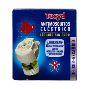Producto Alcampo Tucyd Antimosquitos Eléctrico (difusor + Recambio) con Líquido sin Olor.