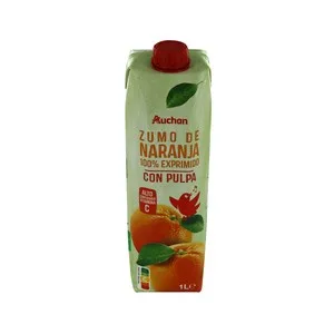 Producto Alcampo Zumo de Naranja 100 % Exprimida con Pulpa 1l. 1000 ML