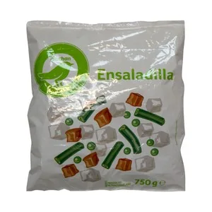 Producto Económico Alcampo Ensaladilla (patatas, Guisantes, Zanahorias y Judias Verdes) Producto Económico Alcampo 750 G.