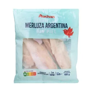 Producto Económico Alcampo Filete de Merluza Argentina sin Piel 400 G.