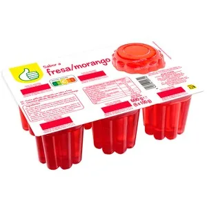 Producto Económico Alcampo Gelatina con Sabor a Fresa 6x100 G. 600 G