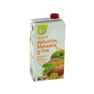 Producto Económico Alcampo Zumo de Melocotón, Manzana y Uva Producto Económico Alcampo Brick de 1 L. 1000 ML