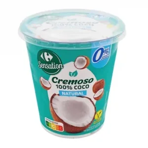 Producto Fermentado a Base de Coco Carrefour Sensation sin Azúcar Añadido 350 G