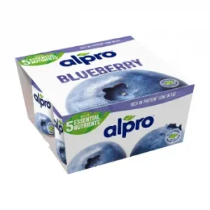 Producto Fermentado a Base de Soja y Arándanos Alpro sin Gluten sin Lactosa Pack de 4 Unidades de 125 G.