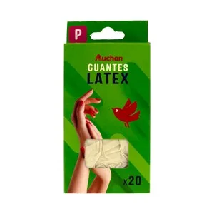 Producto Alcampo Guantes Finos de Latex Talla P 20 Uds.