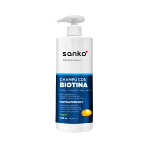 Sanko Professional Chmapú con Biotina, para Cabellos Fuertes y Brillantes 1 L. 1000 ML