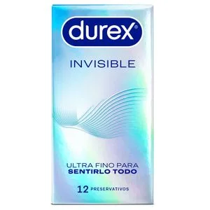 Profiláctico Invisible Extra Lubricado 12 u