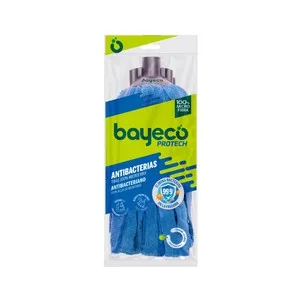 Bayeco Protech Recambio Fregona con Tiras de Microfibra 100% y Acción Anti Bacterias.