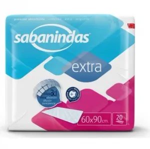 Protector Absorbente Maxi 60x90 Cm Sabanindas Extra 20 Ud.