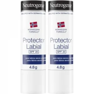 Protector Labial Fórmula Noruega SPF 20 Neutrogena Pack de 2 Unidades de 4,8 G.