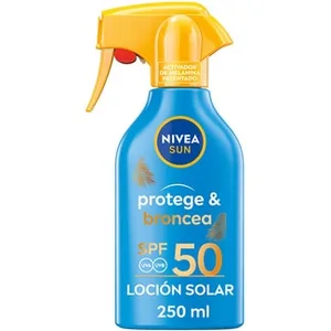 Protege & Broncea Loción Solar Activadora del Bronceado Spf-50 Resistente al Agua Nivea SUN