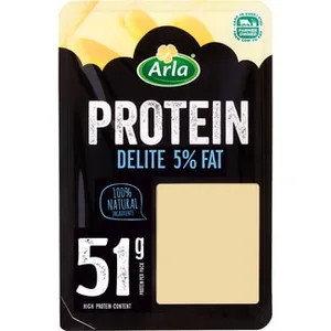 Protein Queso de Vaca 5% M.g. con Proteínas 51 G en Lonchas Elaborado con Leche Pasteurizada Arla