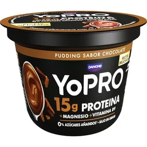 Pudding con Proteínas Sabor Chocolate 0% Azúcares Añadidos bajo en Grasa Danone Yopro
