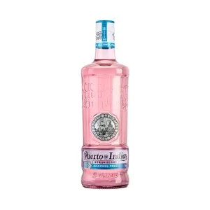 Puerto de Indias Bebida sin Alcohol Tipo Gin, con un Toque de Fresa Botella 70 Cl. 700 ML