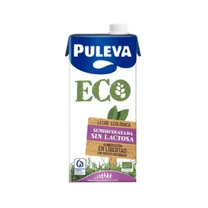 Puleva Eco  Leche Semidesnatada Ecológica de Vaca, sin Lactosa 1 L. 1000 ML