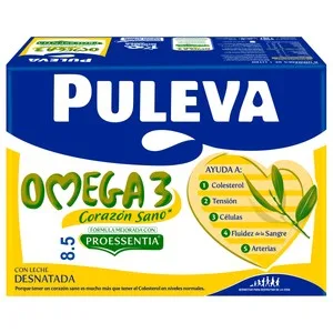 Puleva Omega 3  Preparado Lacteo Desnatado, Enriquecido con Ácido Oleico y Omega 3 6 X 1l. 6000 ML