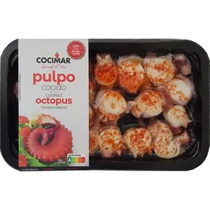 Pulpo Cocido Troceado en Rodajas a la Gallega  Cocimar 200 G