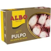 Pulpo en Aceite de Oliva Albo, Lata 120 G
