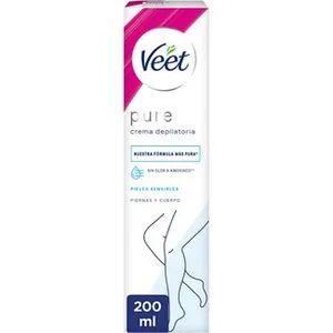 Pure Crema Depilatoria sin Olor a Amoniaco para Pieles Sensibles Veet