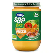 Puré de Verduras con Lentejas y Pollo Bio Hero Frasco 190 G