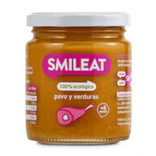 Puré de Verduras y Pavo 100% Ecológico Smileat Frasco 230 G