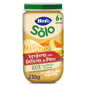 Puré de Verduritas con Delicias de Pavo Hero Frasco 235 G