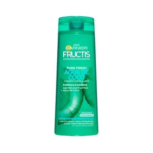 Fructis Pure Fresh de Garnier Champú Fortificante sin Parabenos ni Siliconas, para Raíces Grasas y Puntas Secas 360 Ml. 380 ML