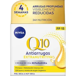 Q10 Crema de Día Anti-arrugas Extranutritiva Reparadora Spf-15 para Piel Seca a Muy Seca Nivea