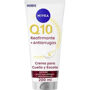 Q10 Crema para Cuello y Escote Reafirmante + Antiarrugas 72h de Hidratación con Creatina y Provitamina B5 Nivea