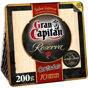 Queso Añejo Mezcla Reserva Elaborado con Leche Pasteurizada Cortadas Curación Mínima 10 Meses Gran Capitan