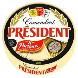 Queso Camembert en Porciones President 250 G