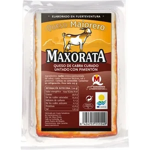 Queso Canario de Cabra Curado Untado con Pimentón DOP Majorero Elaborado con Leche Pasteurizada Maxorata