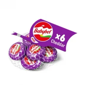 Queso Cheddar Tierno en Porciones Mini Babybel sin Lactosa 120 G.